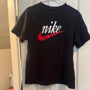 Nike Black Tee with Red Swoosh
